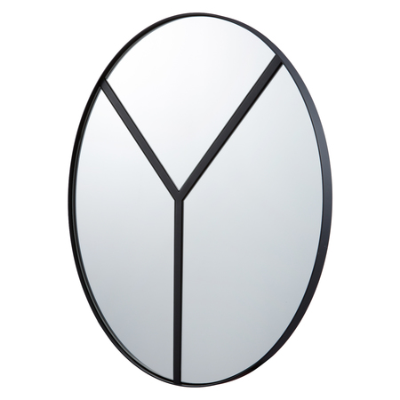 VARALUZ Lyra 30-In Round Accent Mirror - Black 4DMI0105
